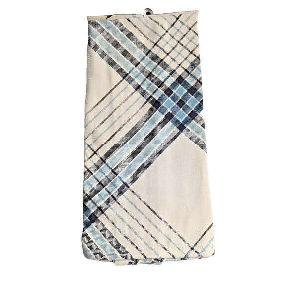 Gather Together Kitchen Towels Owl Fox Fall Holiday Blue White Plaid 2pc Gift - Picture 5 of 5